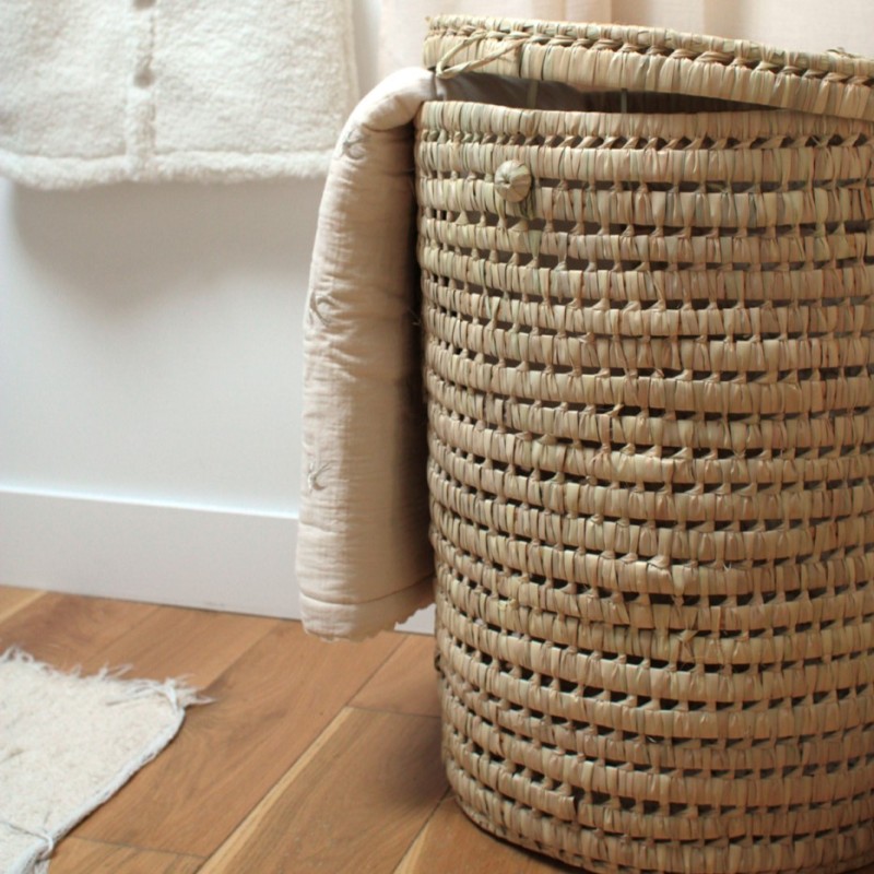 panier à linge sale en palme