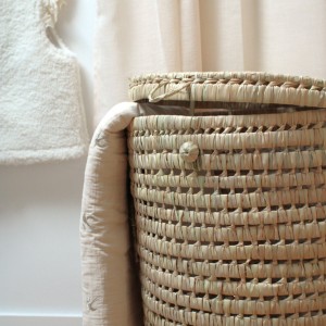 panière à linge en osier