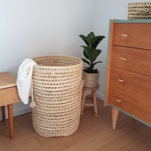 panier de linge en palme