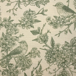 Couverture Toile de Jouy vert